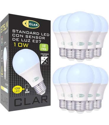 Bombilla LED E27 Sensor Crepuscular 10W