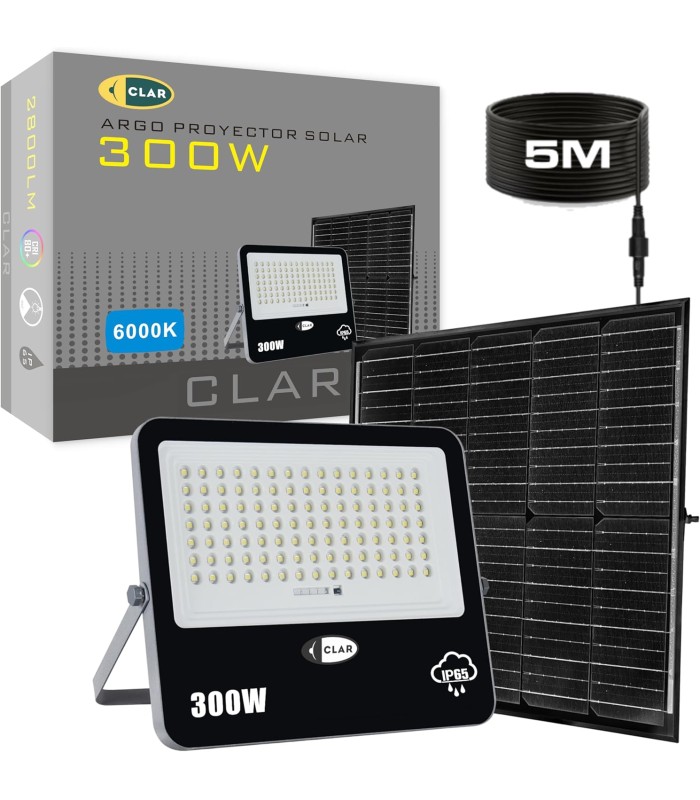 Proyector Led Exterior Solares, Exterior Jardín, 300W