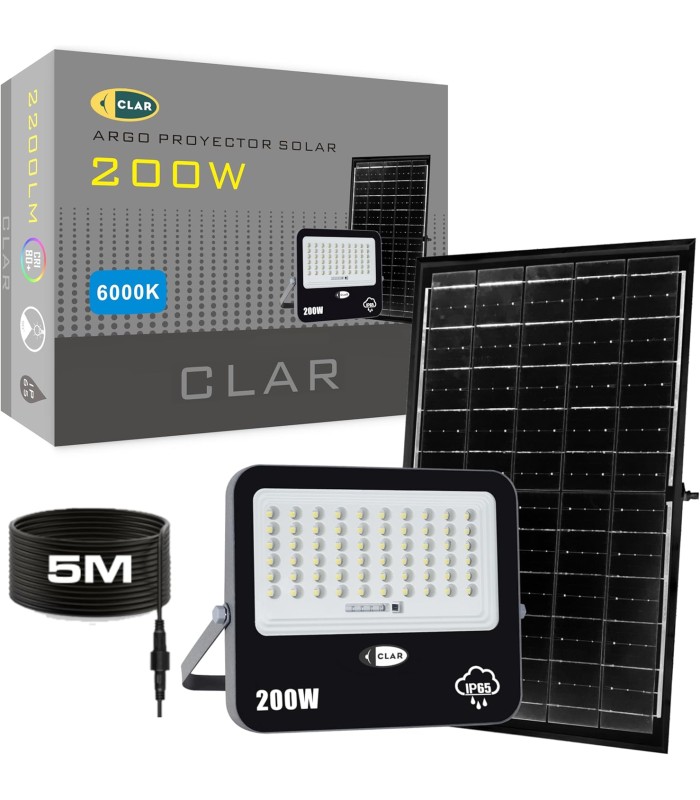 Proyecto Led Exterior Solares, Lampara Solar Exterior Jardin, 200W