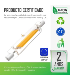 Bombilla R7S LED 6W, R7S LED 78mm