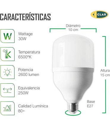Bombilla LED E27 30W Industrial