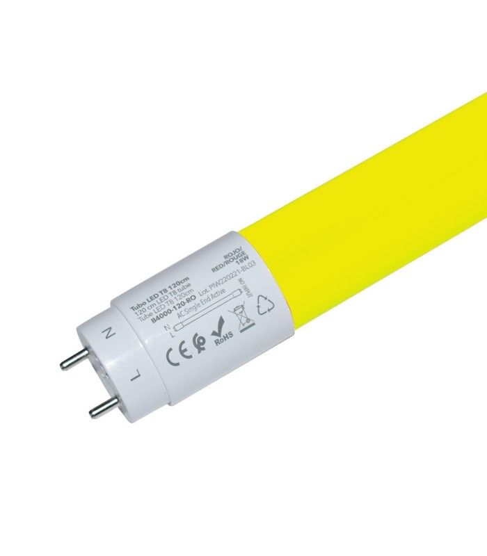 Tubo T8 LED Color Amarillo 16W 120cm