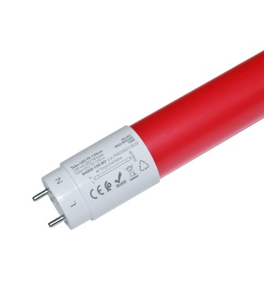 Tubo T8 LED Color Rojo 16W 120cm