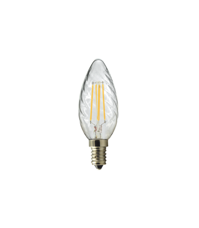 Bombilla Filamento E14 4W, Vela LED Filamento