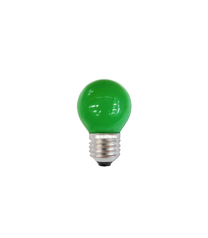 ESFERICA LED E27 1W 230V VERDE