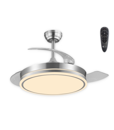 CLAR - Ventilador Techo Aspas Retráctiles ESKAY NÍQUEL