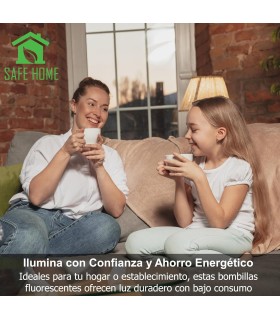 CLAR-Bombilla Fluorescente Gemini D/E 26W G24q-3  CFL Profesional Tubo Compacto Alto Flujo 4 Pines