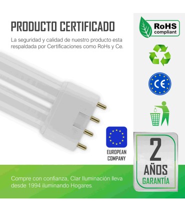 CLAR - Bombilla FLourescente GEMINI 2G11 55W 4000K