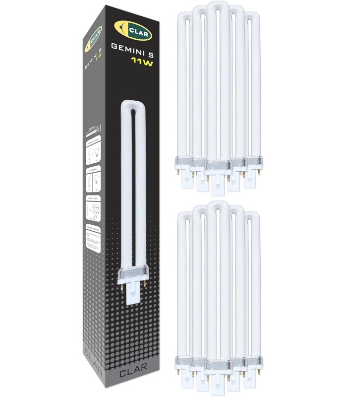 Bombilla Fluorescente Gemini S 11W 2700K G23 Luz Blanca Cálida