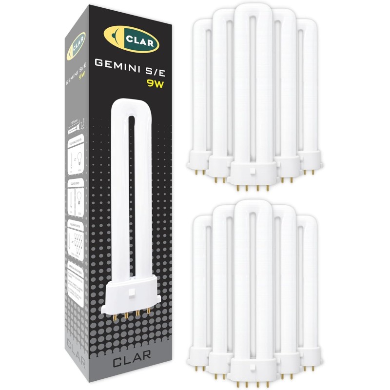 Bombilla Fluorescente Gemini S/E 9W 4000K 2G7 Luz Blanca Neutra