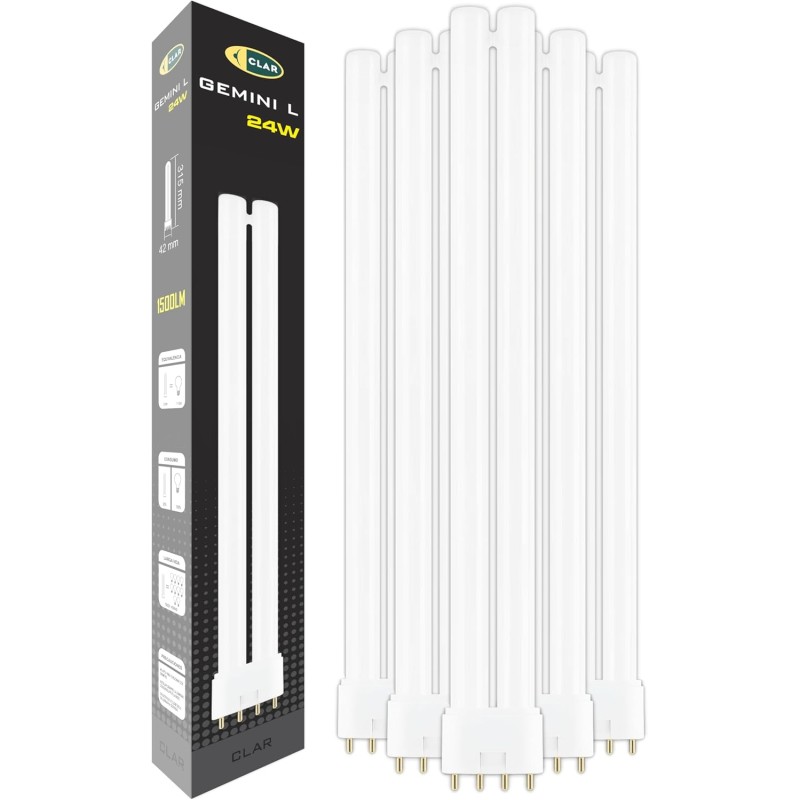 Bombilla Fluorescente Gemini L 24W 4000K 2G11 Luz Blanca Neutra