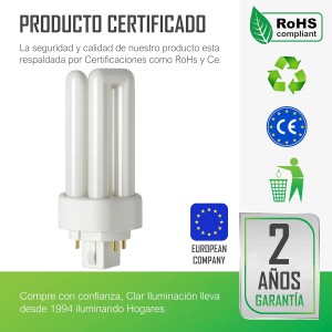 Bombilla Fluorescente Gemini T/E 18W GX24q-2