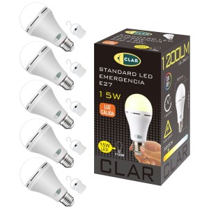 Bombilla LED Recargable 15W de Emergencia