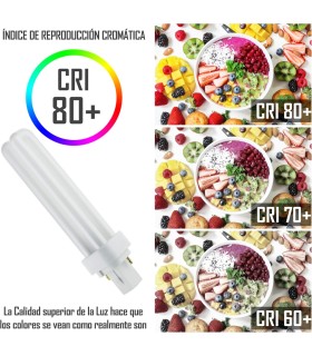 copy of Bombilla Fluorescente Gemini D/E 13W G24d-2 Tubo Compacto CFL Profesional 2 Pines Alto