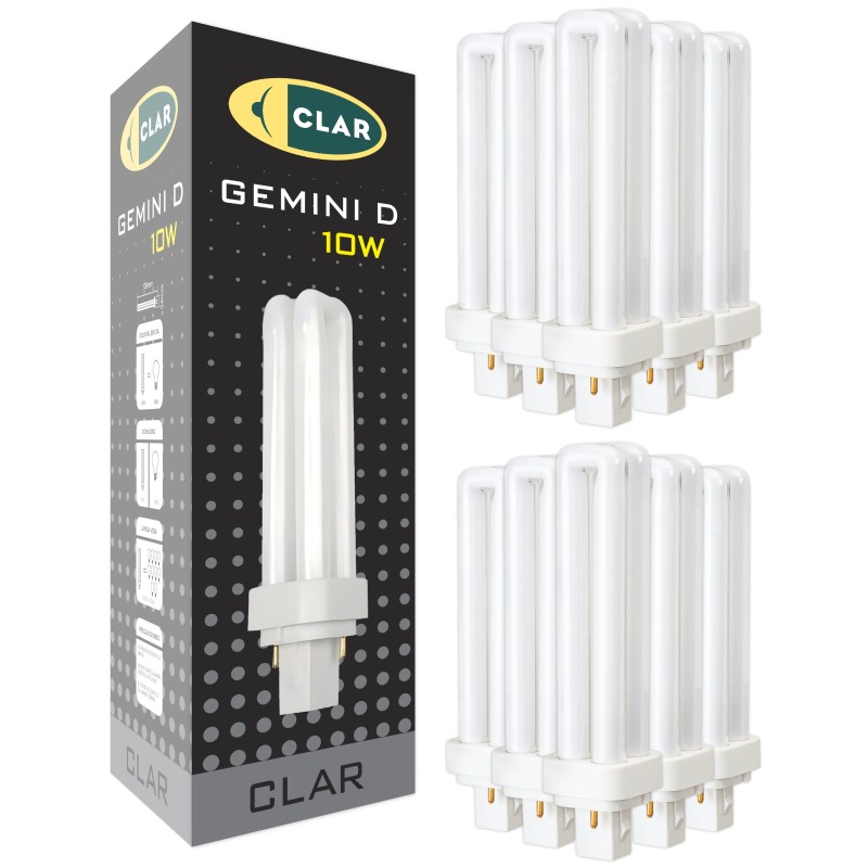 copy of Bombilla Fluorescente Gemini D/E 13W G24d-2 Tubo Compacto CFL Profesional 2 Pines Alto