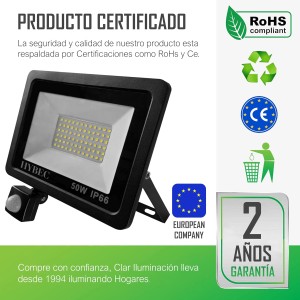 NILO PROYECTOR LED DETECTOR 50W 6000ºK