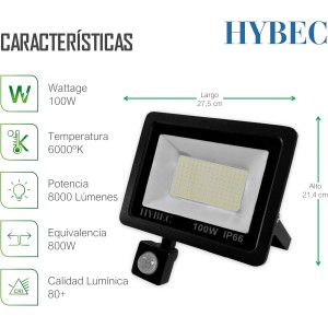 NILO PROYECTOR LED DETECTOR 100W 6000ºK