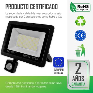 NILO PROYECTOR LED DETECTOR 100W 6000ºK