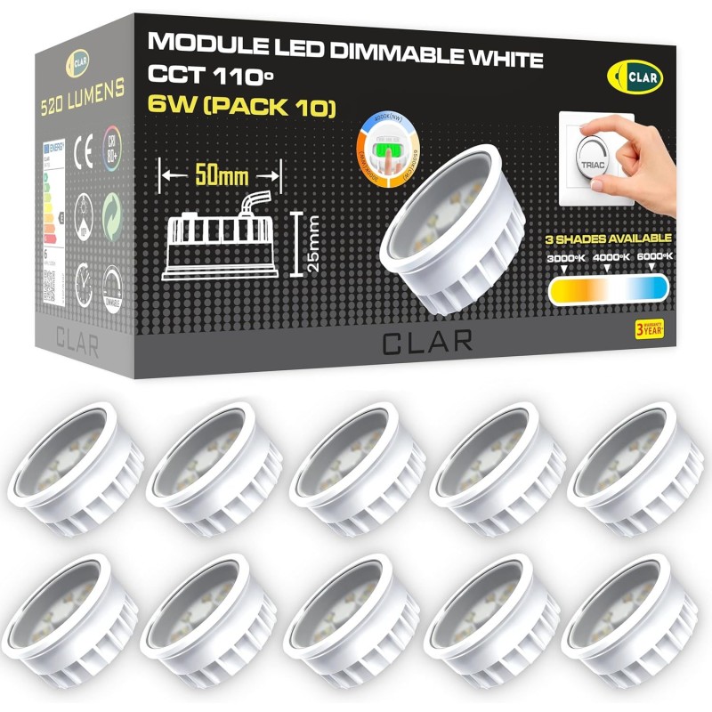 Módulo Regulable CCT Ø50mm 6W 110°