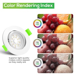 Aro Downlight Dirigible Regulable CCT Blanco 6W Ø75-78mm 110º