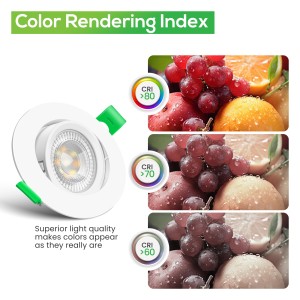 Aro Downlight Dirigible Regulable CCT Blanco 6W Ø75-78mm 38º