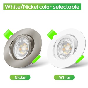 Aro Downlight Dirigible Regulable CCT Blanco 6W Ø75-78mm 38º