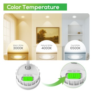 CLAR - Focos LED Interior Techo, Módulo LED Ultra Plano Regulable 6W, Seleccionador de tonalidad, Ajustable 38º