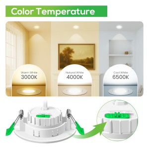 Focos LED Interior Techo, Módulo LED Ultra Plano Regulable 6W Ajustable 38º, Niquel