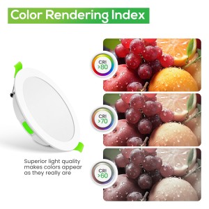 Downlight LED techo empotrable, Regulable 6W, 3 tonalidades, Blanco