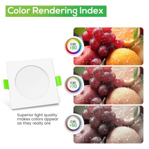 Downlight LED techo empotrable Regulable Cuadrado 7W, 3 tonalidades, Blanco