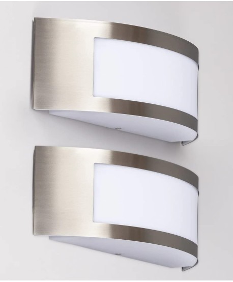 CLAR-Aplique sin Bombilla Semicircular Acero.