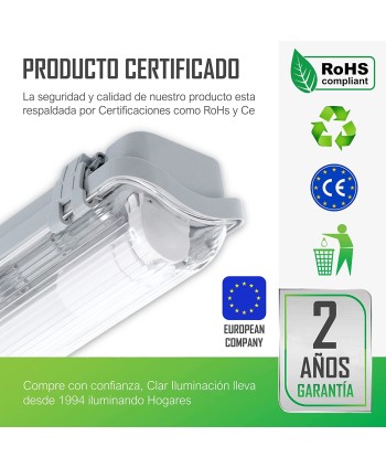 Pantalla Estanca LED Orca 1x120 (Tubos No Incluidos)