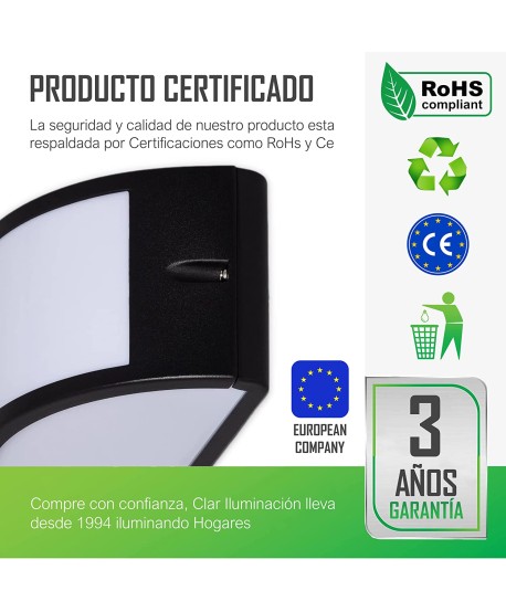 Aplique Pared Exterior Semicircular Aluminio.