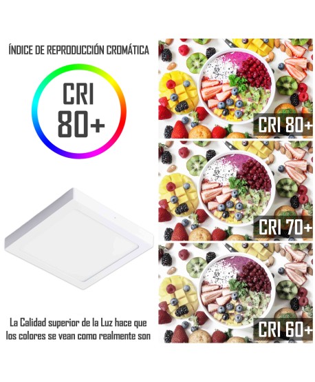 Plafón LED 24W, Downlight LED Superficie