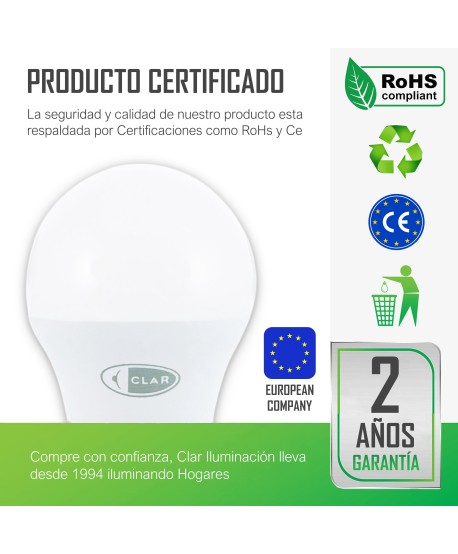 Bombillas LED E27 8W Pequeña Mate G45