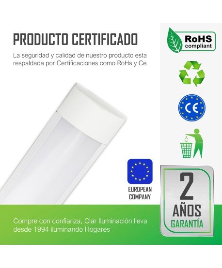 Barra Lineal LED 120cm, Sirio LED 36W