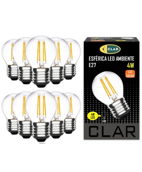 Bombillas LED E27 Filamento, 4W G45 E27