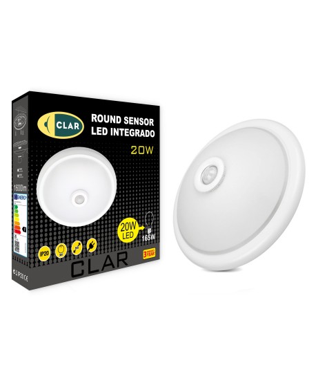 Plafon LED Integrado 20W con Detector de Presencia
