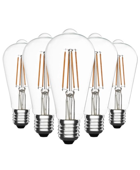 Bombilla Filamento LED E27 8W, Pebetero LED Filamento 960 lm