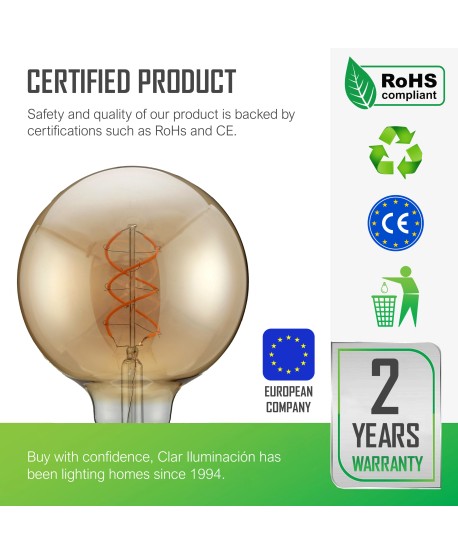 Bombilla Vintage REGULABLE 5W G95