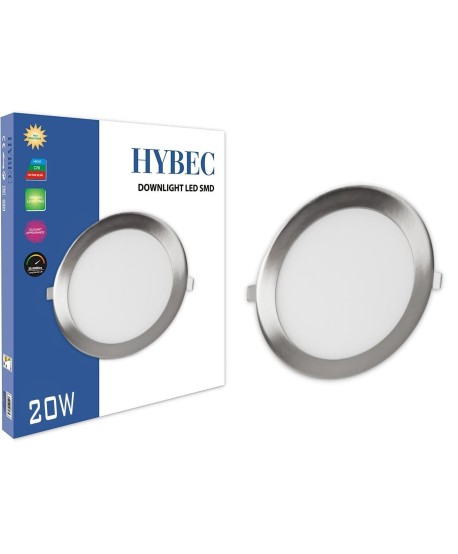 Downlight LED Empotrable Plata 20W Redondo 1600lm