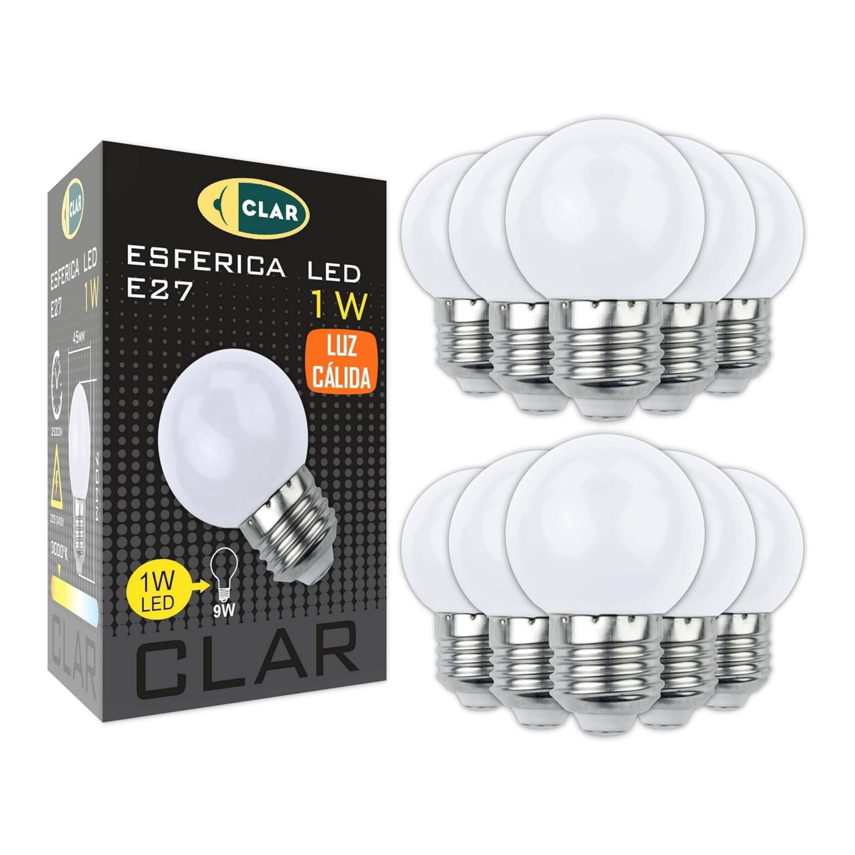 ESFERICA LED E27 1W 230V BLANCO CÁLIDO 3000ºK