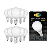 E14 Spherical Clear Frosted Light Bulb 40W