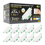 Downlight Cuadrado Regulable CCT Blanco 7W Corte Ø66-75mm 110º
