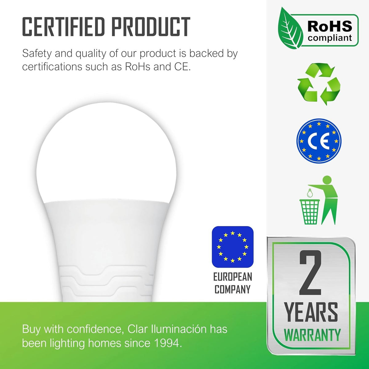 Bombillas LED E27 24W Mate A70