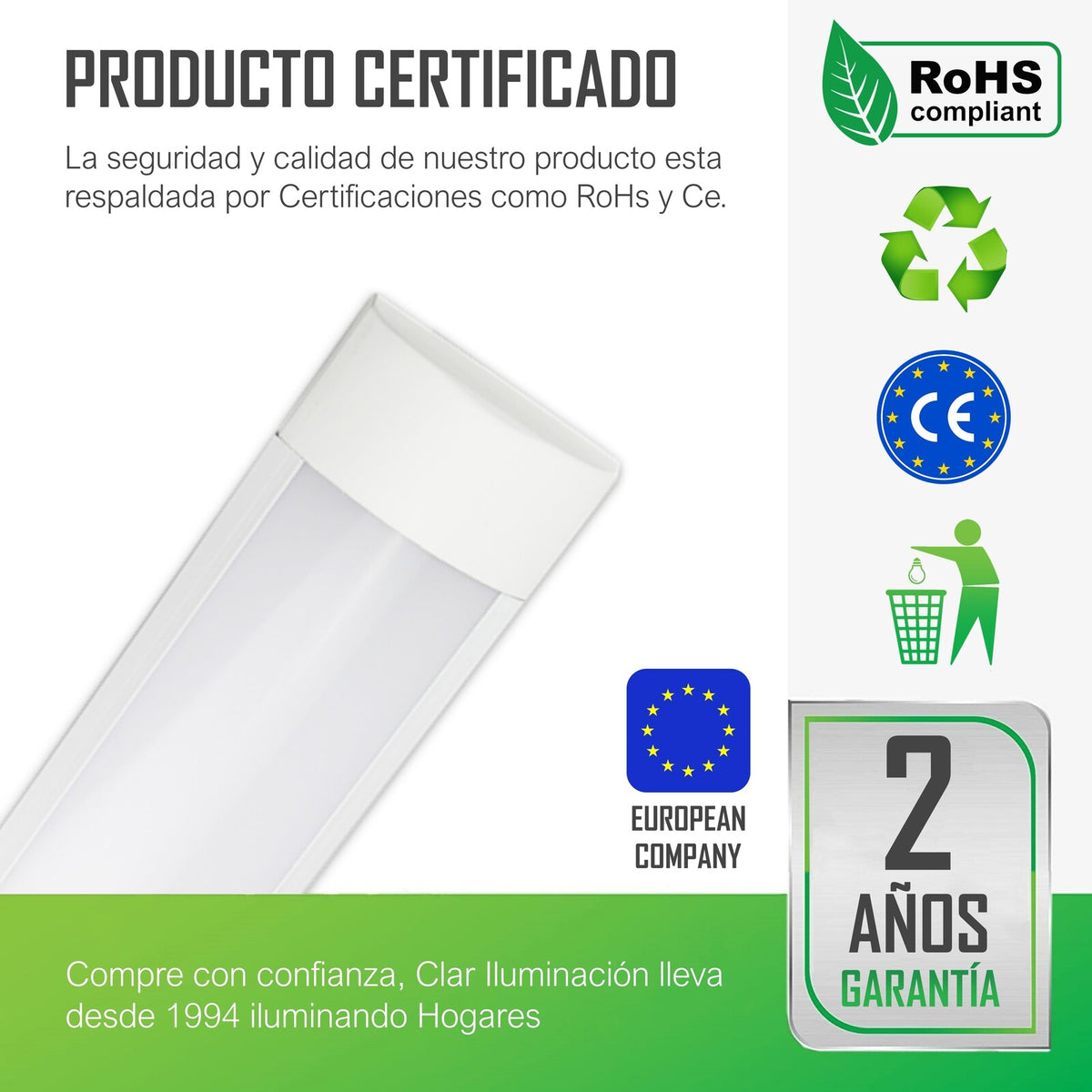 Barra Lineal LED 120cm, Sirio LED 36W