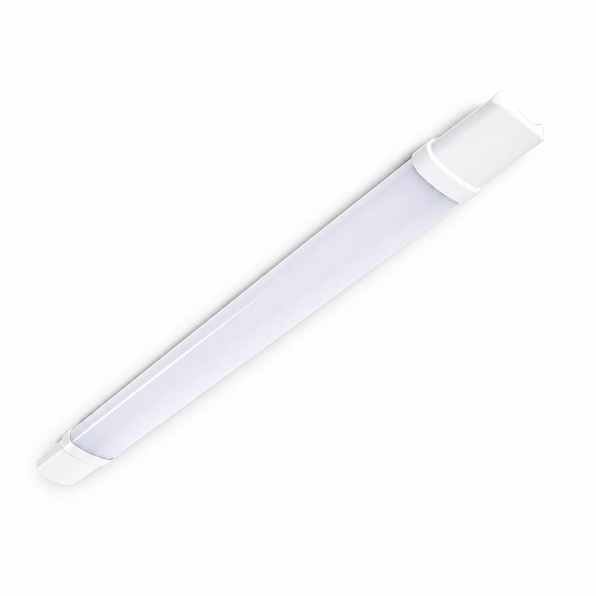 Pantalla estanca LED integrada LedsCome de 60 cm y 18W sobre fondo blanco
