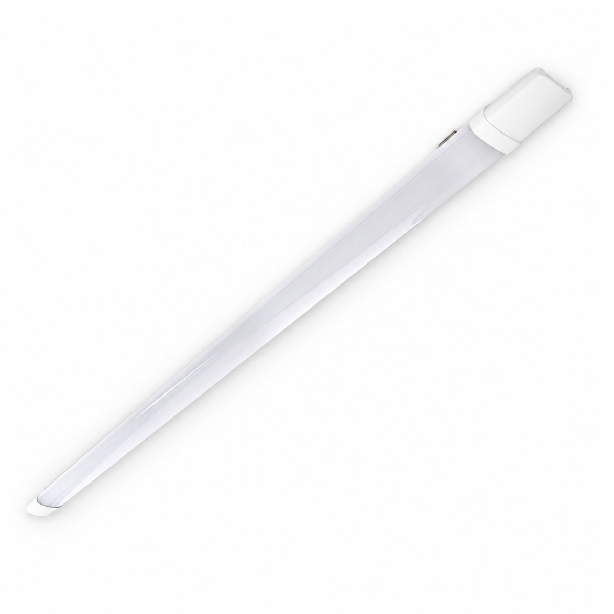 Pantalla estanca LED integrada LedsCome de 120 cm y 36W sobre fondo blanco