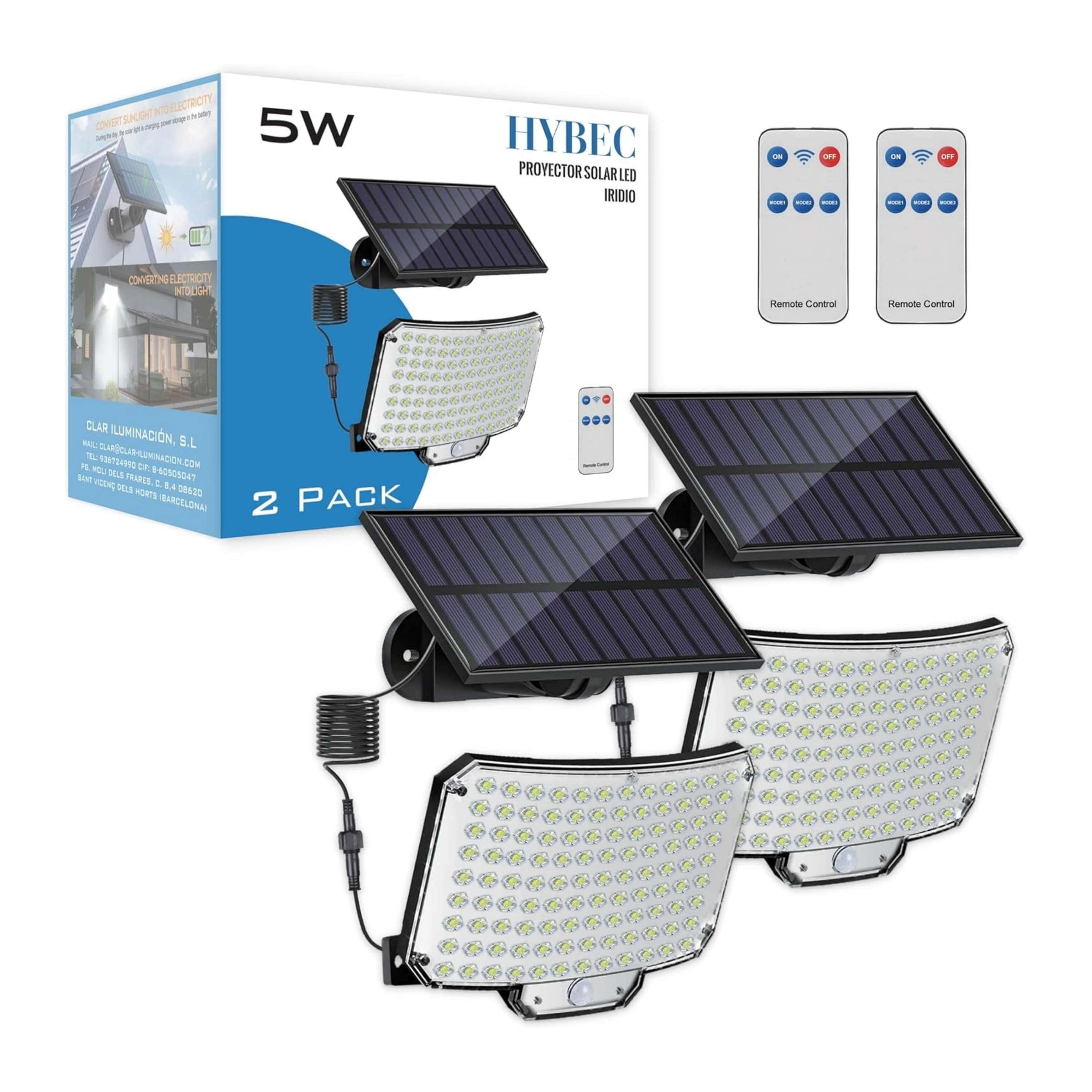 Focos LED Exterior Solar 500lm