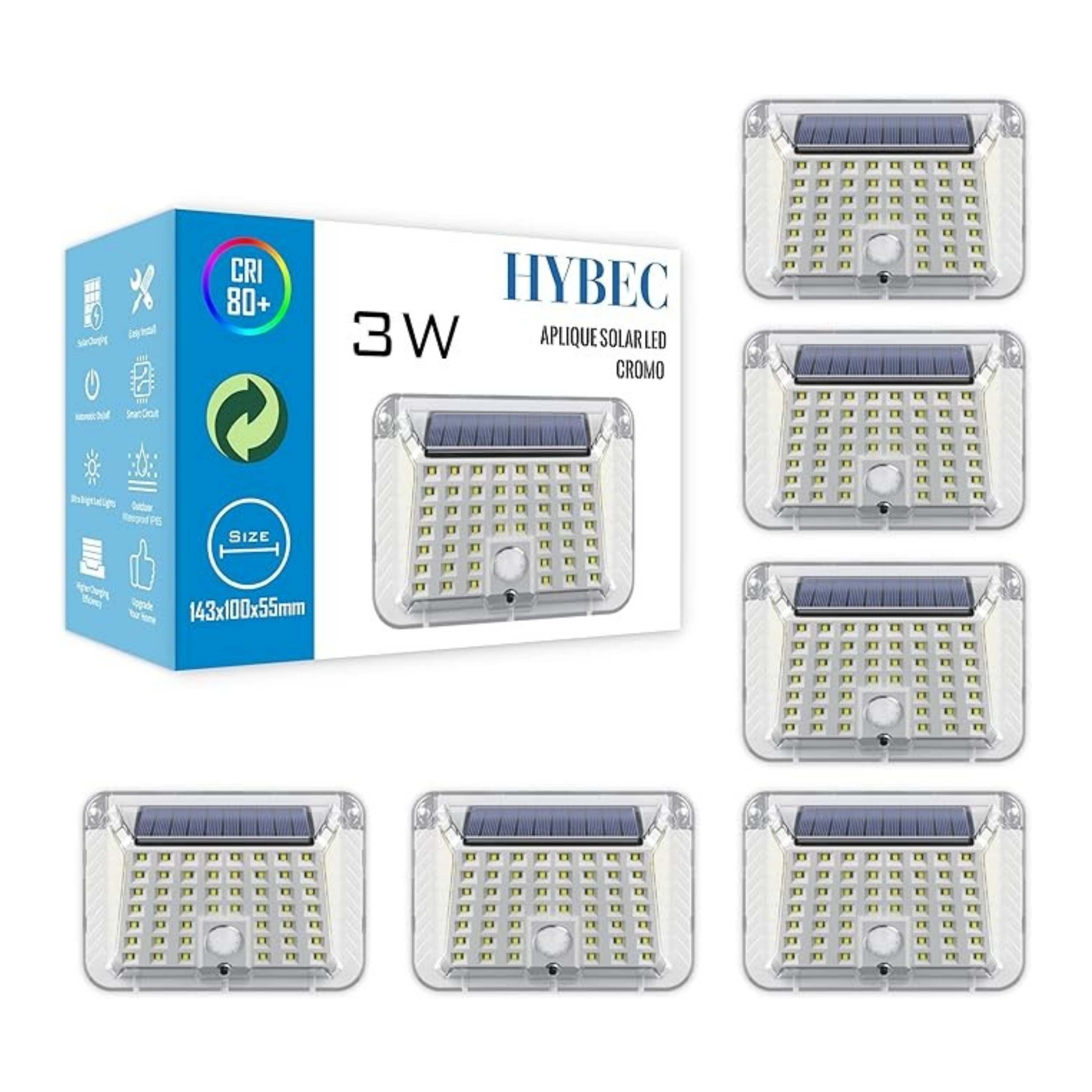 HYBEC - Aplique Solar Exterior 300lm